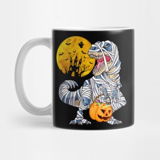 Halloween Shirts for Boys Kids Dinosaur T rex Mummy Pumpkin Mug